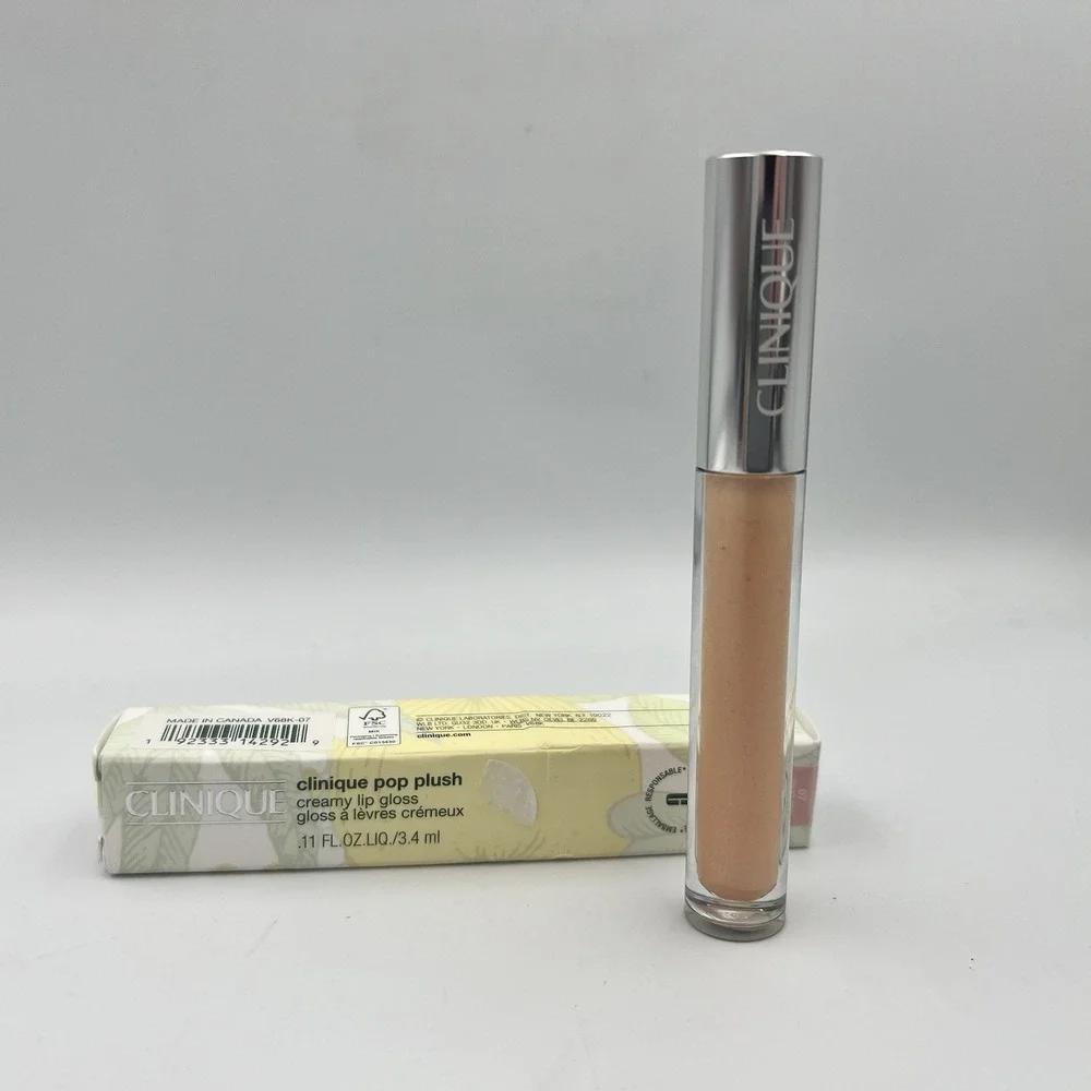 NEW! Clinique Pop Plush Creamy Lip Gloss 07 Airkiss Pop - 0.11oz/3.4ml Full Size